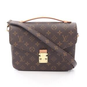 Louis Vuitton Metis Pochette Handbag Canvas Leather Monogram Brown